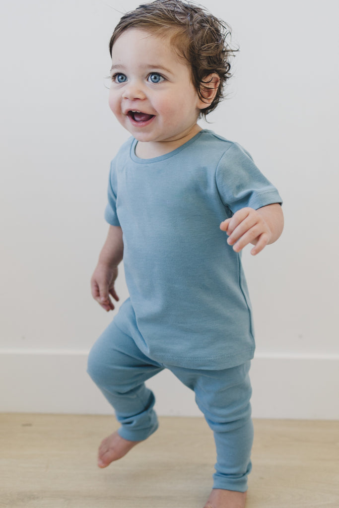 EAA Organic Cotton baby T-shirt in Blossom Blue