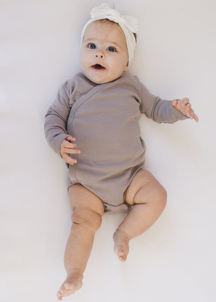 Organic Baby Kimono in Moonstone